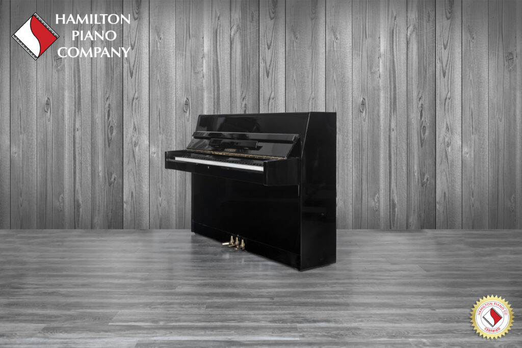 Black Vertical Piano from Hamilton Piano Company in West Palm Beach