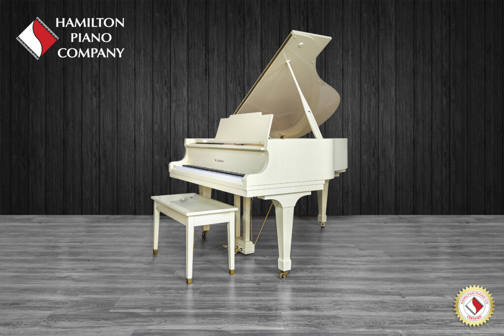 Ivory Kawai Baby Grand Piano from Hamilton Piano Company in West Palm Beach