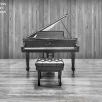 Steinway Model LBaby Grand Piano with custom carbon fiber and a qrs player system from Hamilton Piano Company in West Palm Beach