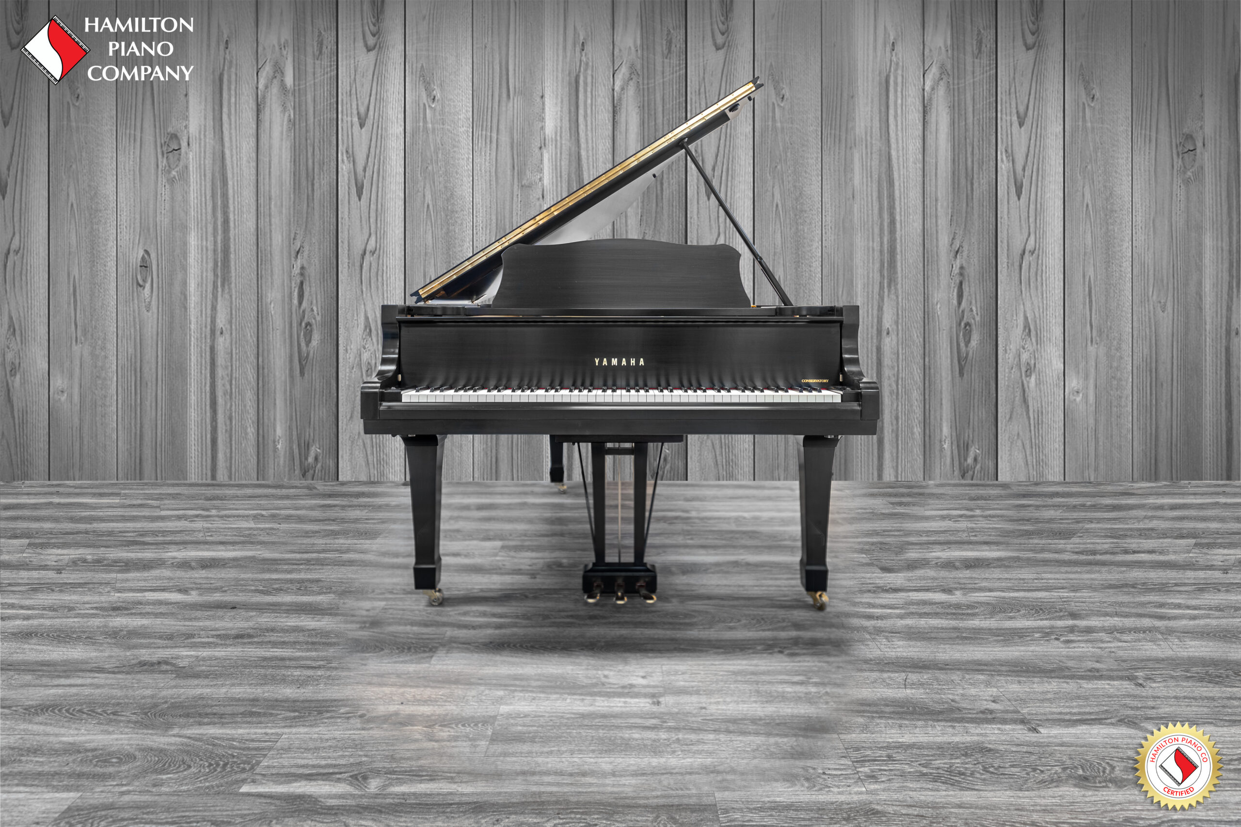 Satin Ebony Yamaha C3 Grand Piano for sale near me, Hamilton Piano co West Palm Beach