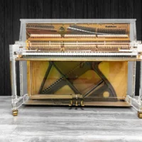 a custom built acrylic piano by hamilton piano company