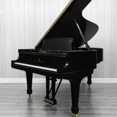 1984 Steinway B Grand Piano in satin ebony finish.