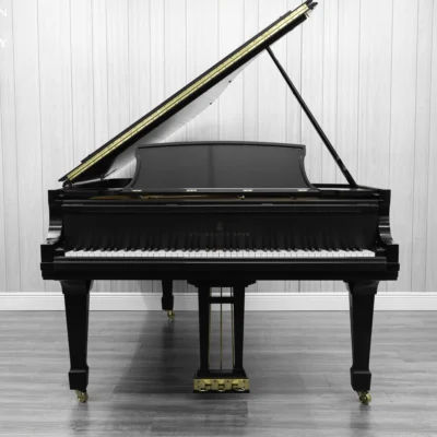 1984 Steinway B Grand Piano in satin ebony finish.