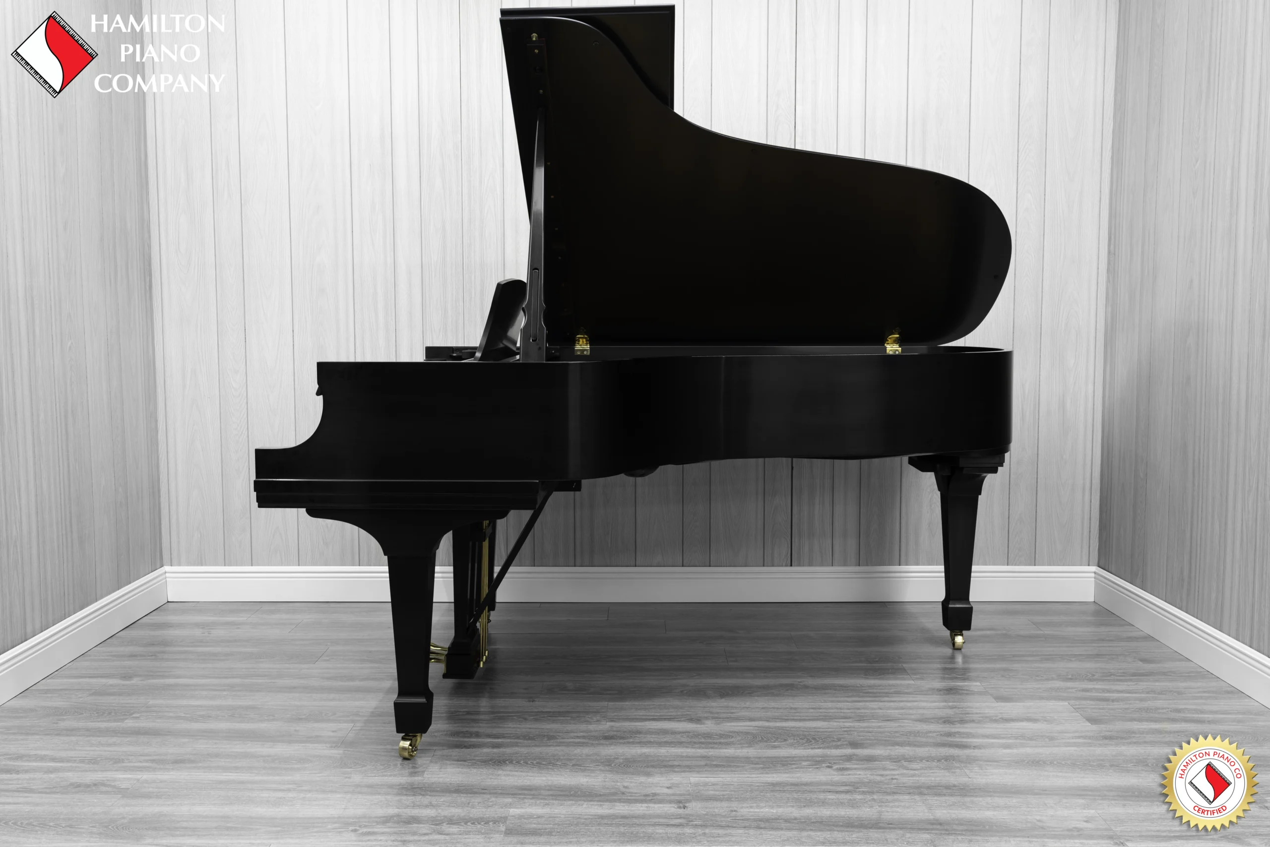 1984 Steinway B Grand Piano in satin ebony finish.