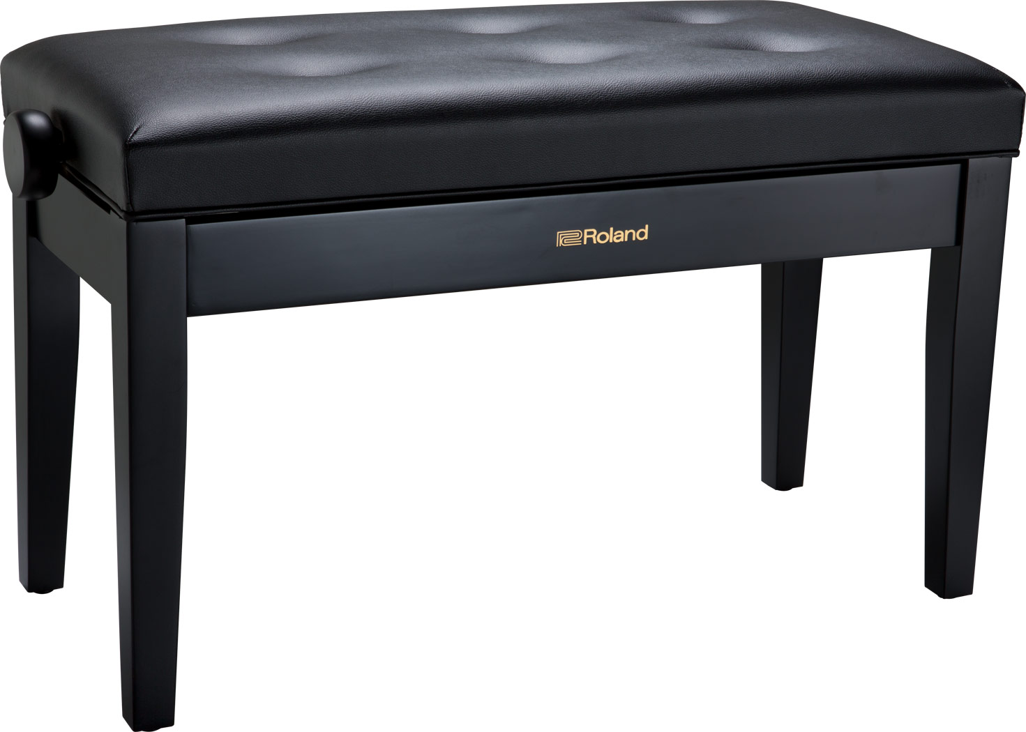 Roland RPB-D300BK adjustable duet piano bench in satin black finish.