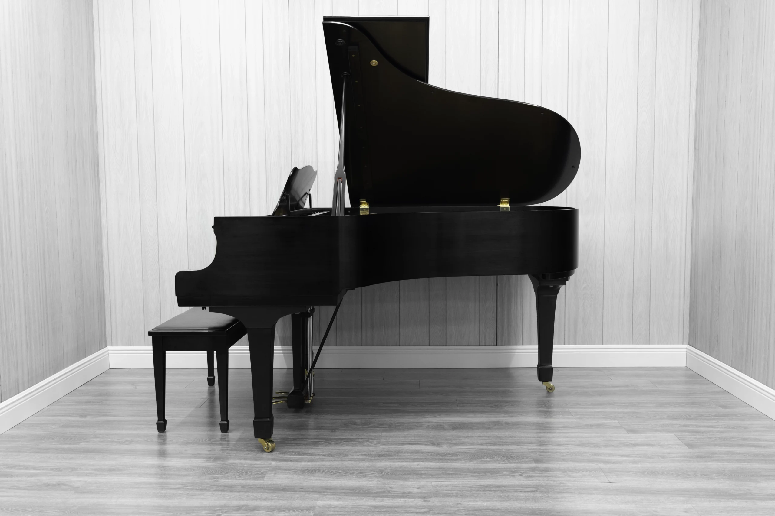 Yamaha C3 Grand Piano in hand-rubbed satin ebony finish.