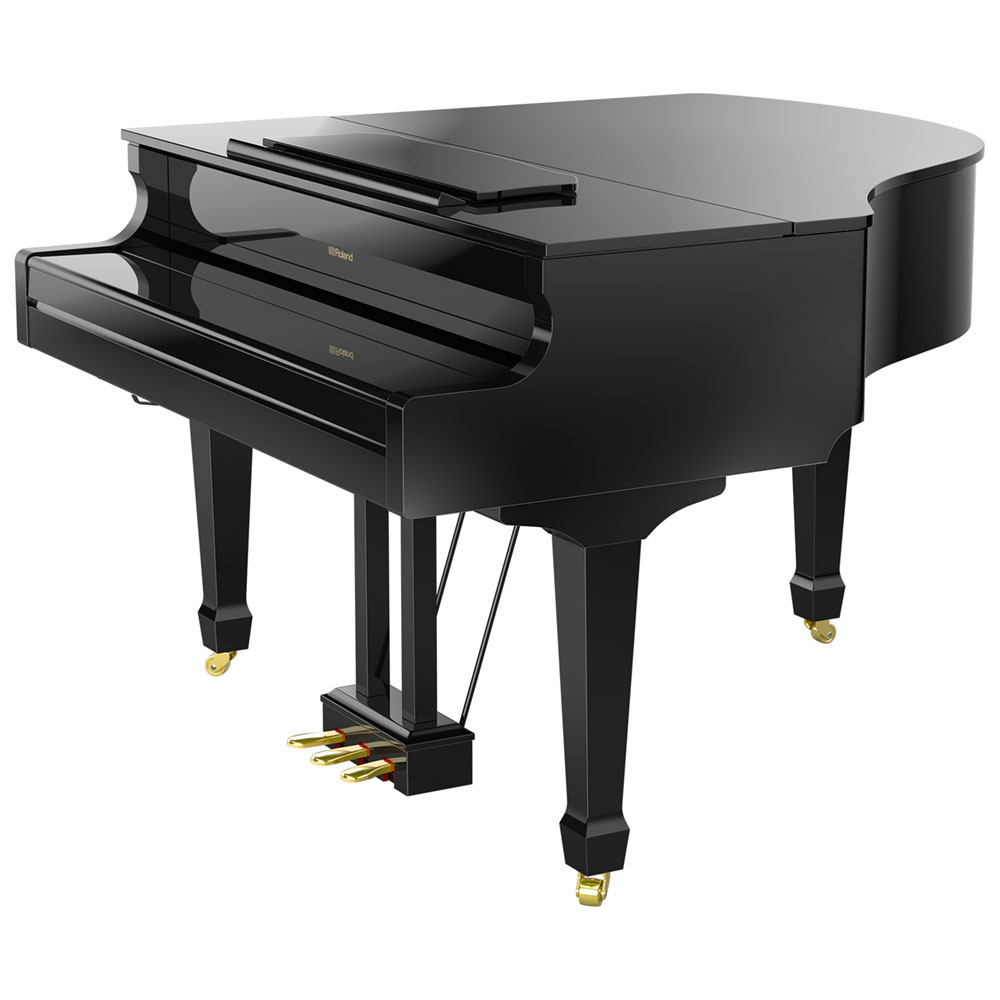 Roland GP609 digital baby grand piano in high polish ebony finish