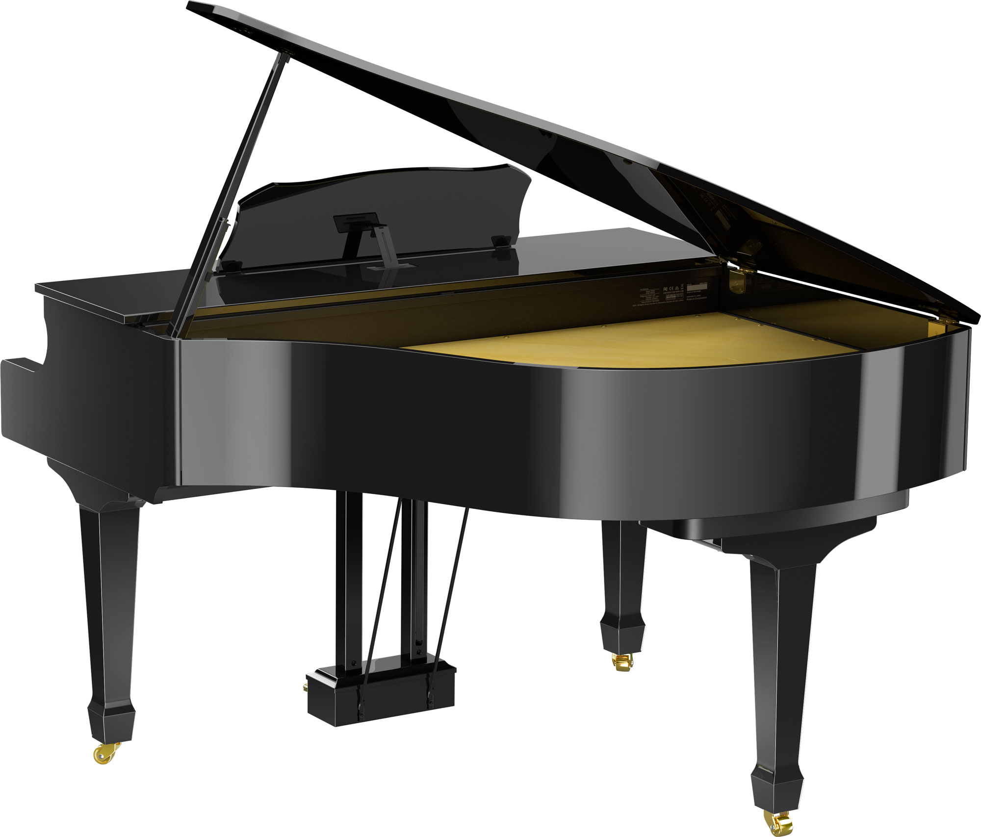Roland GP609 digital baby grand piano in high polish ebony finish