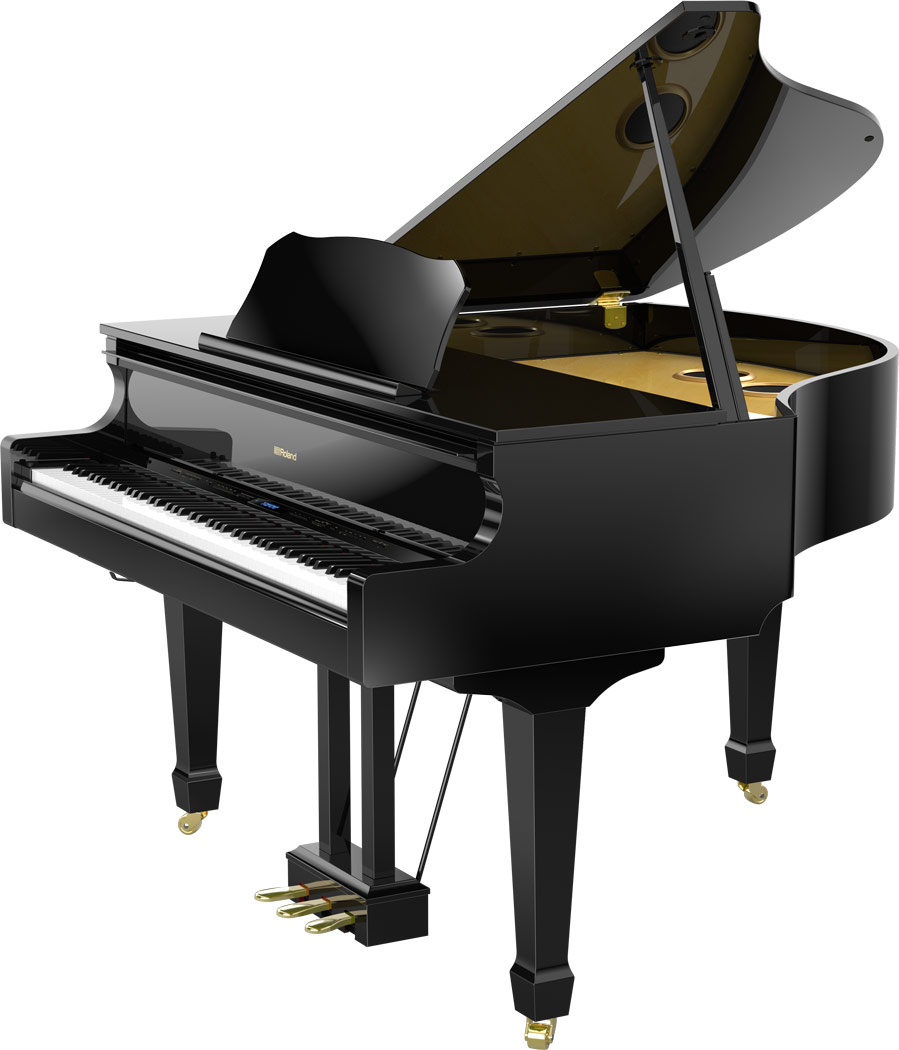 Roland GP609 digital baby grand piano in high polish ebony finish